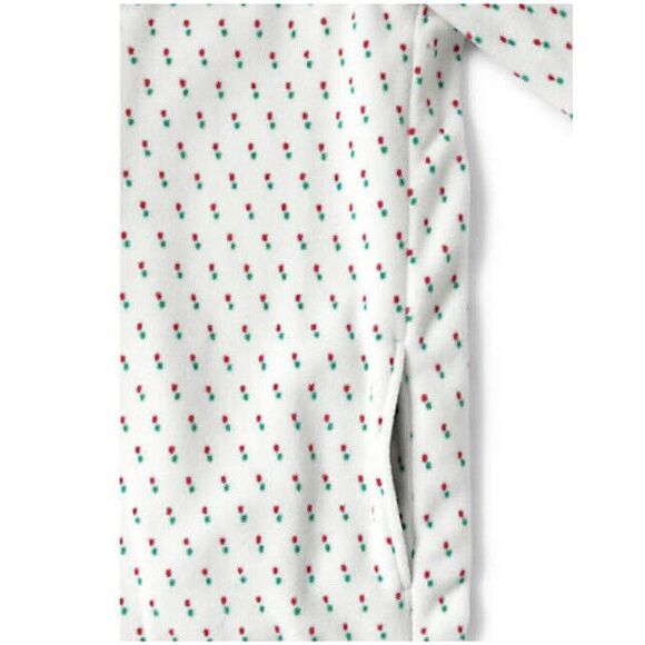 Lands' End Festive Red and Green Patterned Vest - Picture 2 of 9